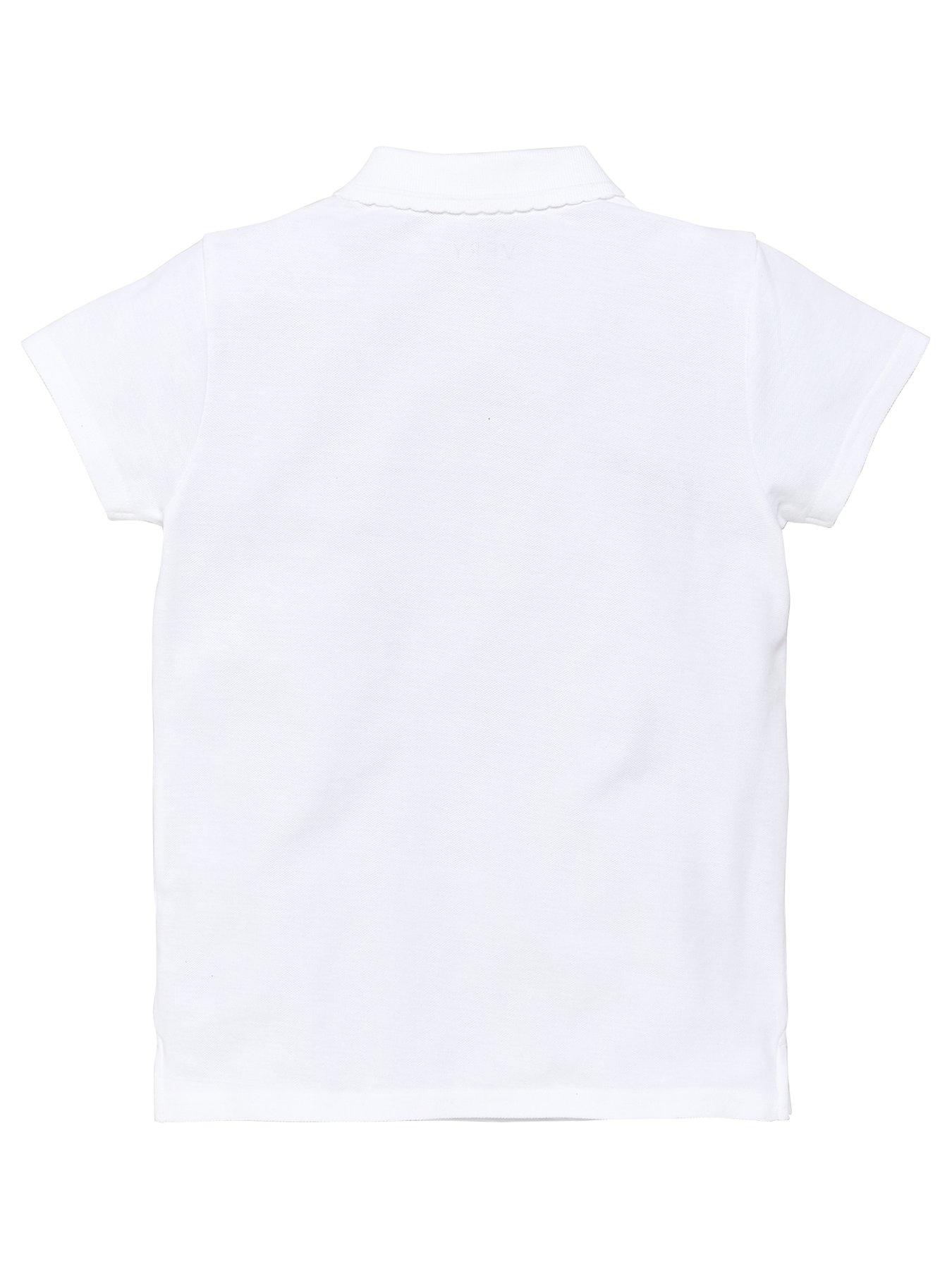 Everyday Girls 5 Pack School Polo Tops - White | Very.co.uk