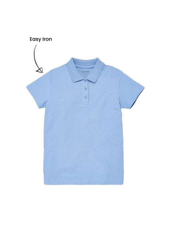 back image of v-by-very-girls-5-pack-school-polo-tops-blue