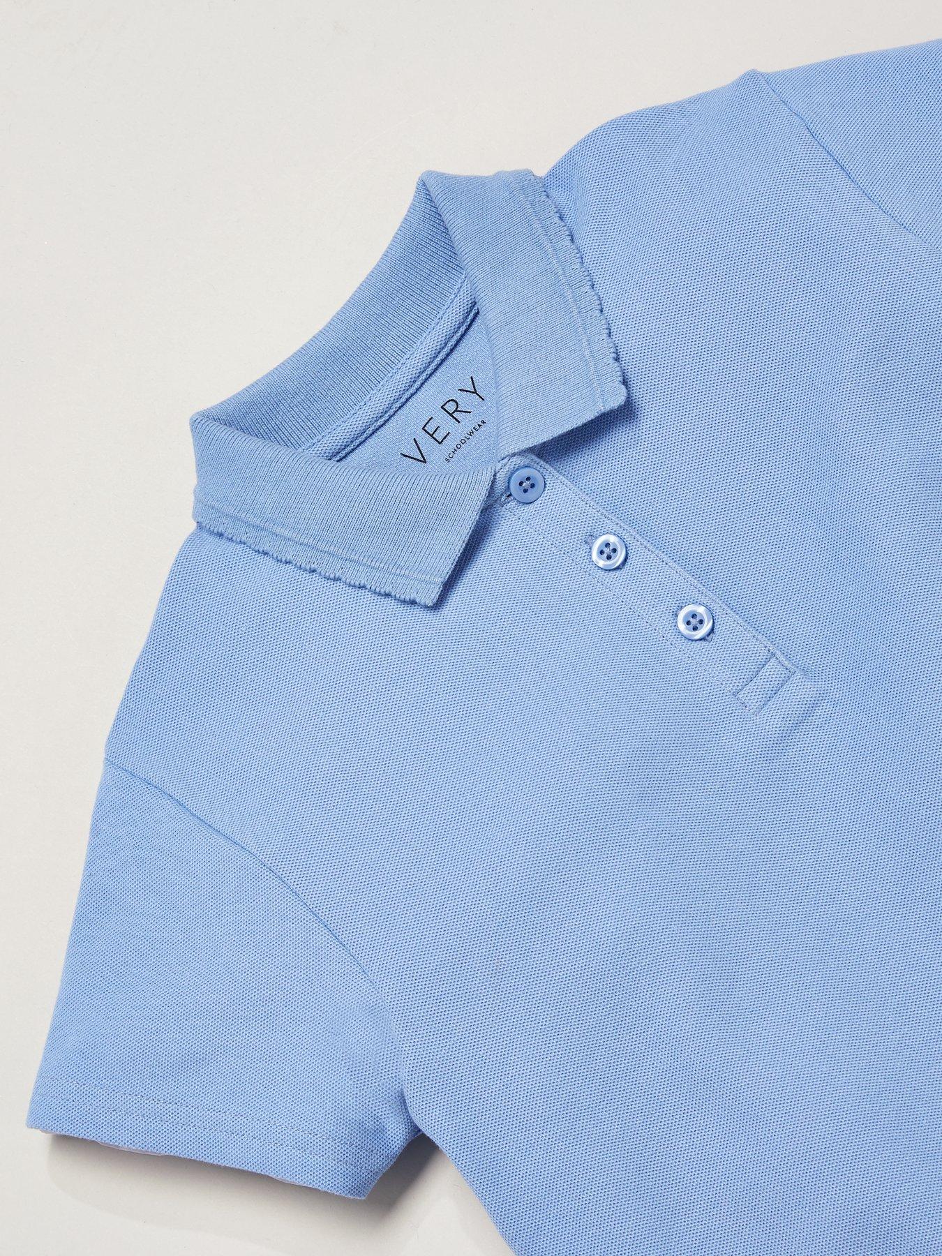 Girls blue school polo sale