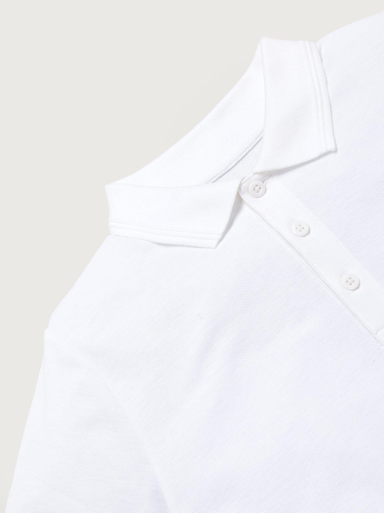 White school polo shirt 5 pack sales