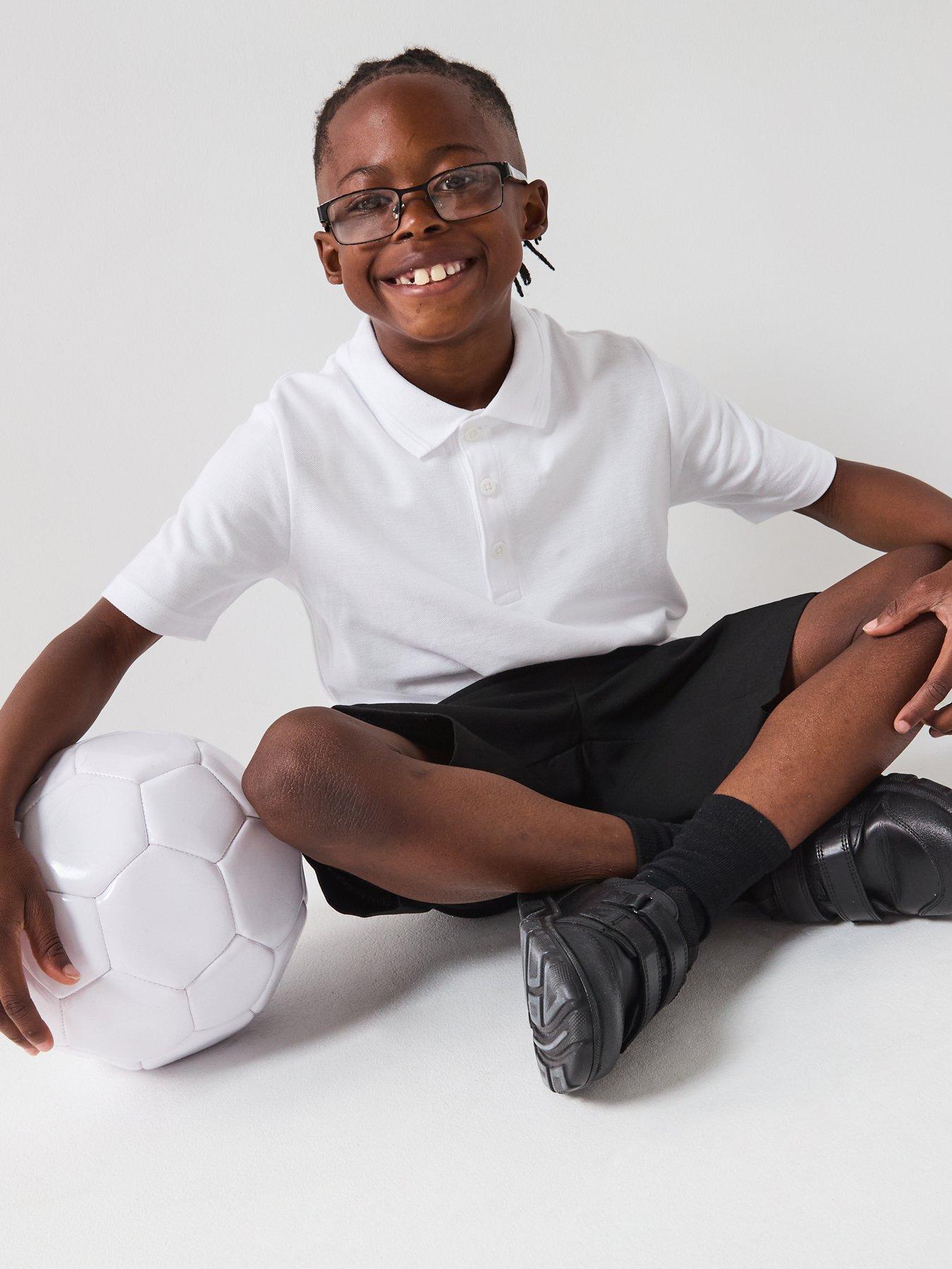 Image 6 of 6 of Everyday Boys 5 Pack Polo School Tops - White