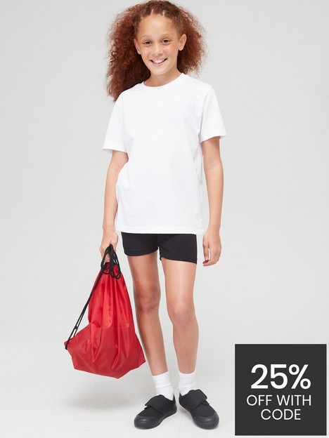 everyday-girls-2-pack-school-cycling-shorts-black