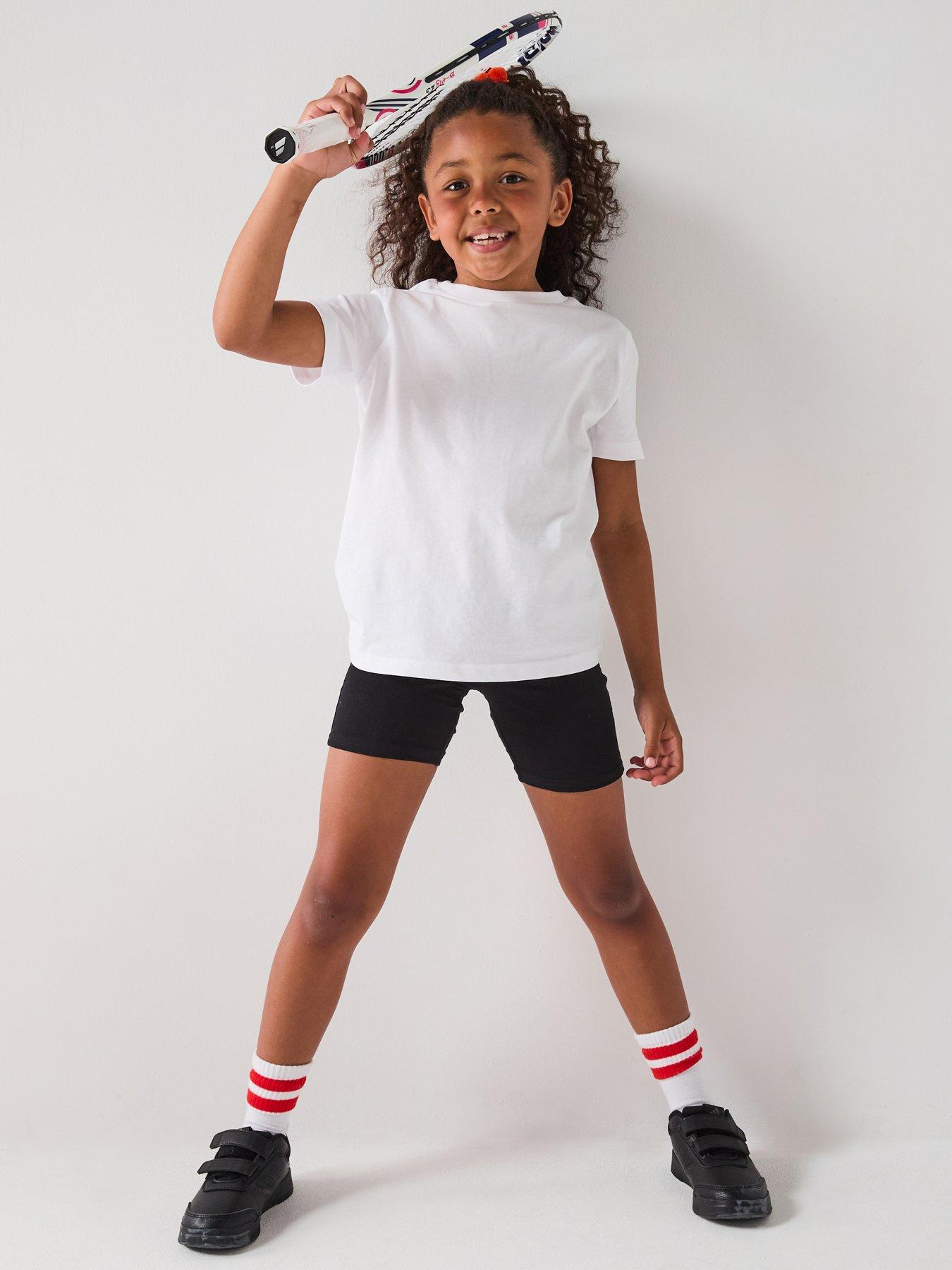 Image 6 of 6 of Everyday Girls 2 Pack School Cycling Shorts - Black