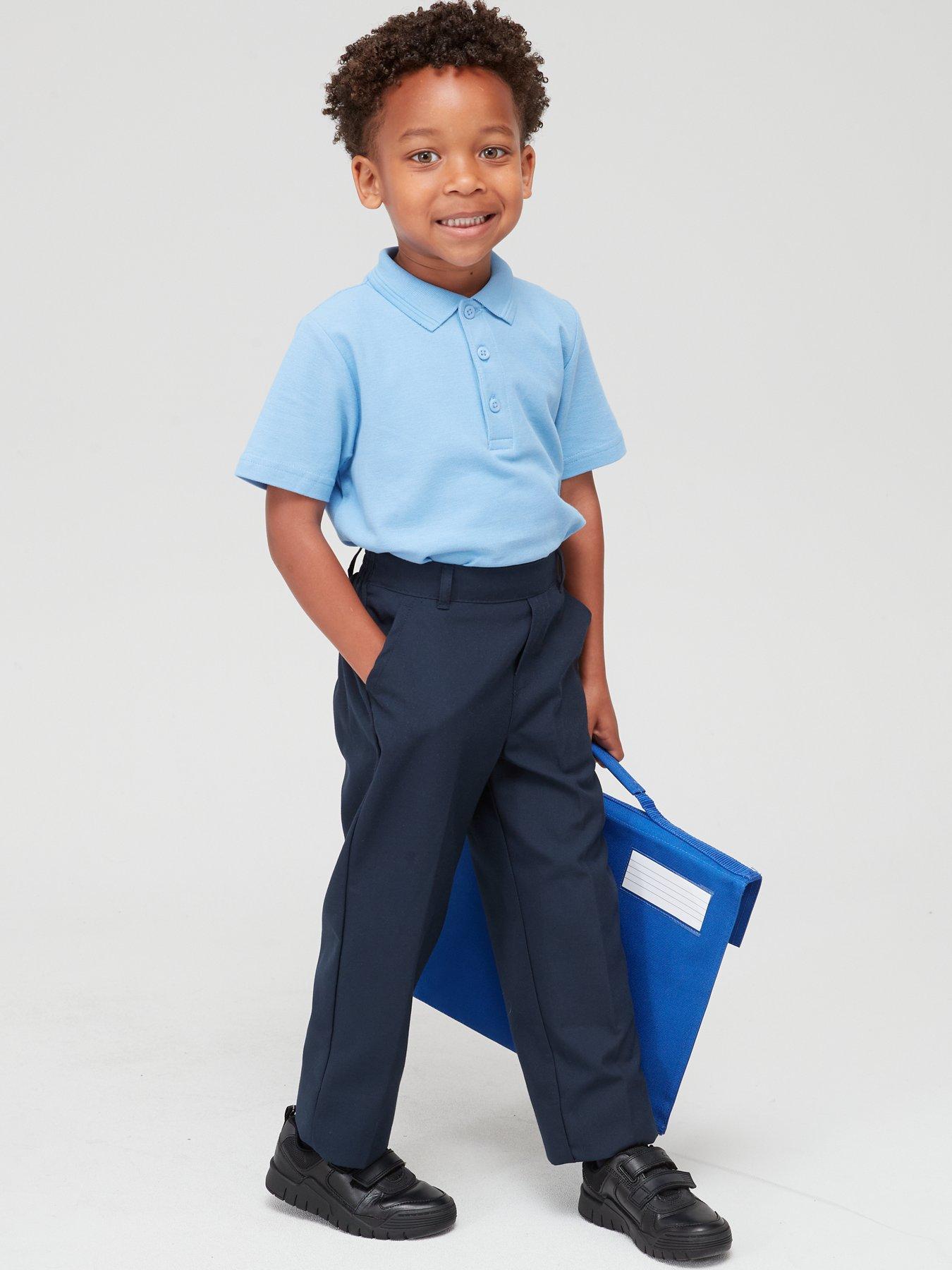 Blue polo shirt school uniform sale