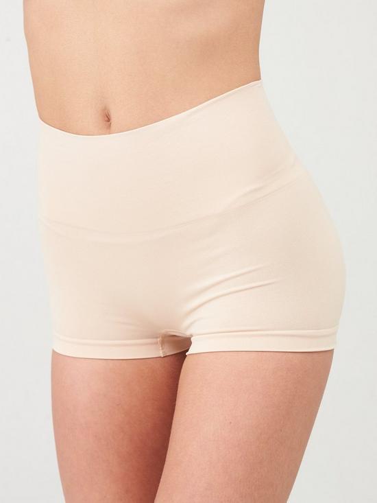 front image of spanx-boy-shorts-nude