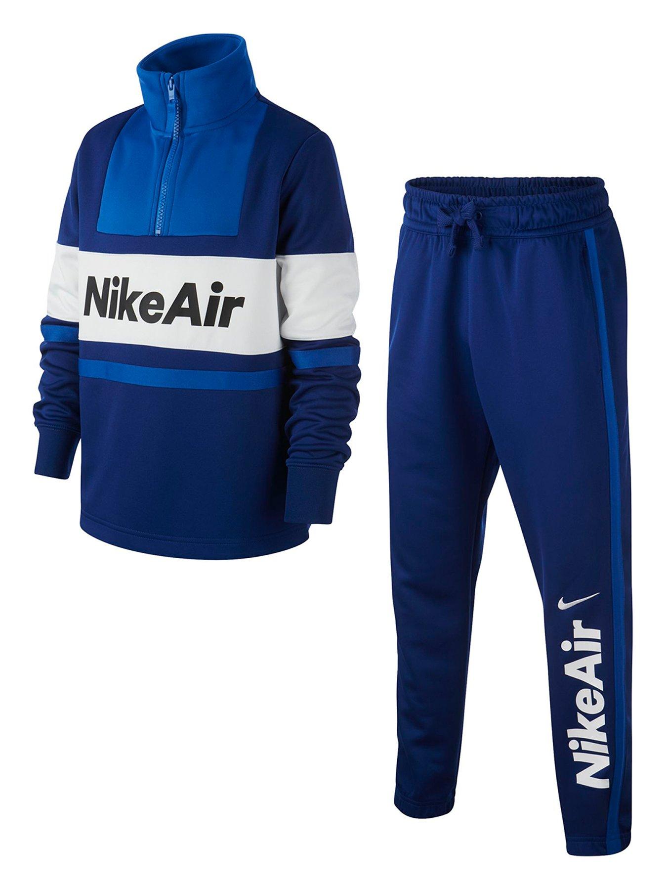 blue and yellow nike tracksuit