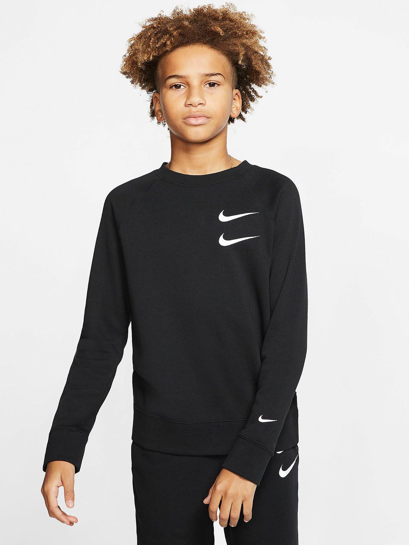 boys black crew neck sweater