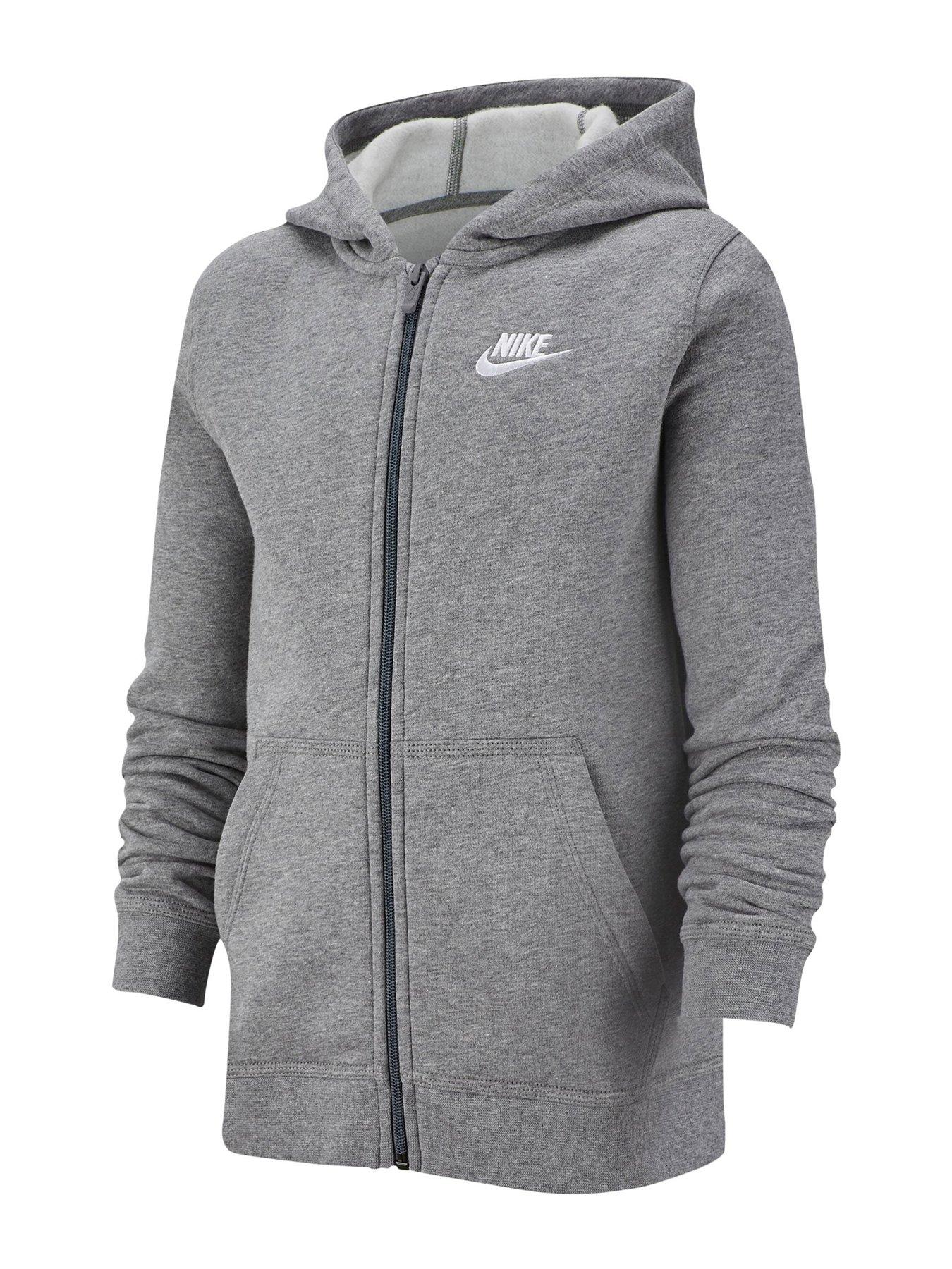 Nike Older Unisex Club Fleece Small Logo Hoodie - Beige