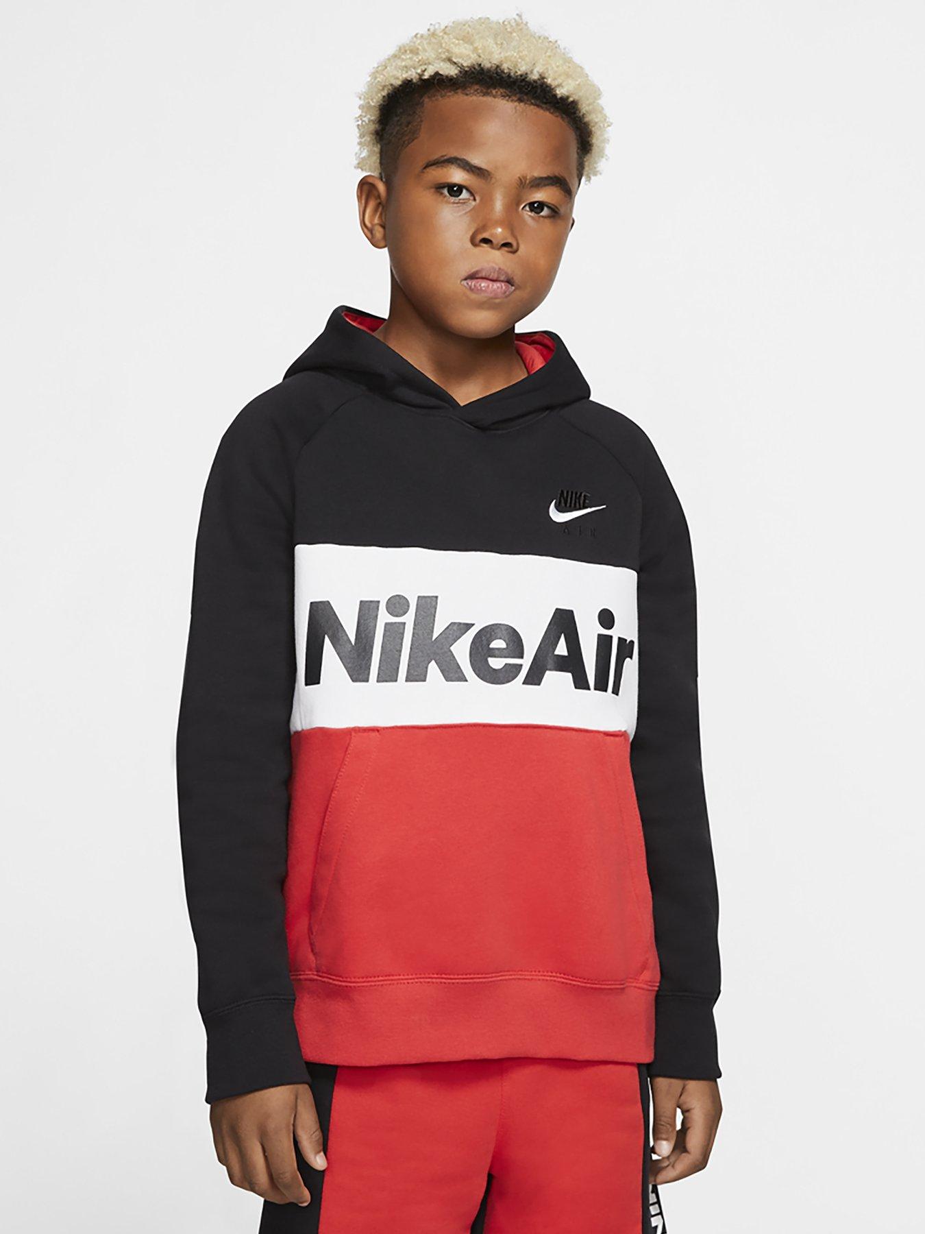 black and red hoodie nike