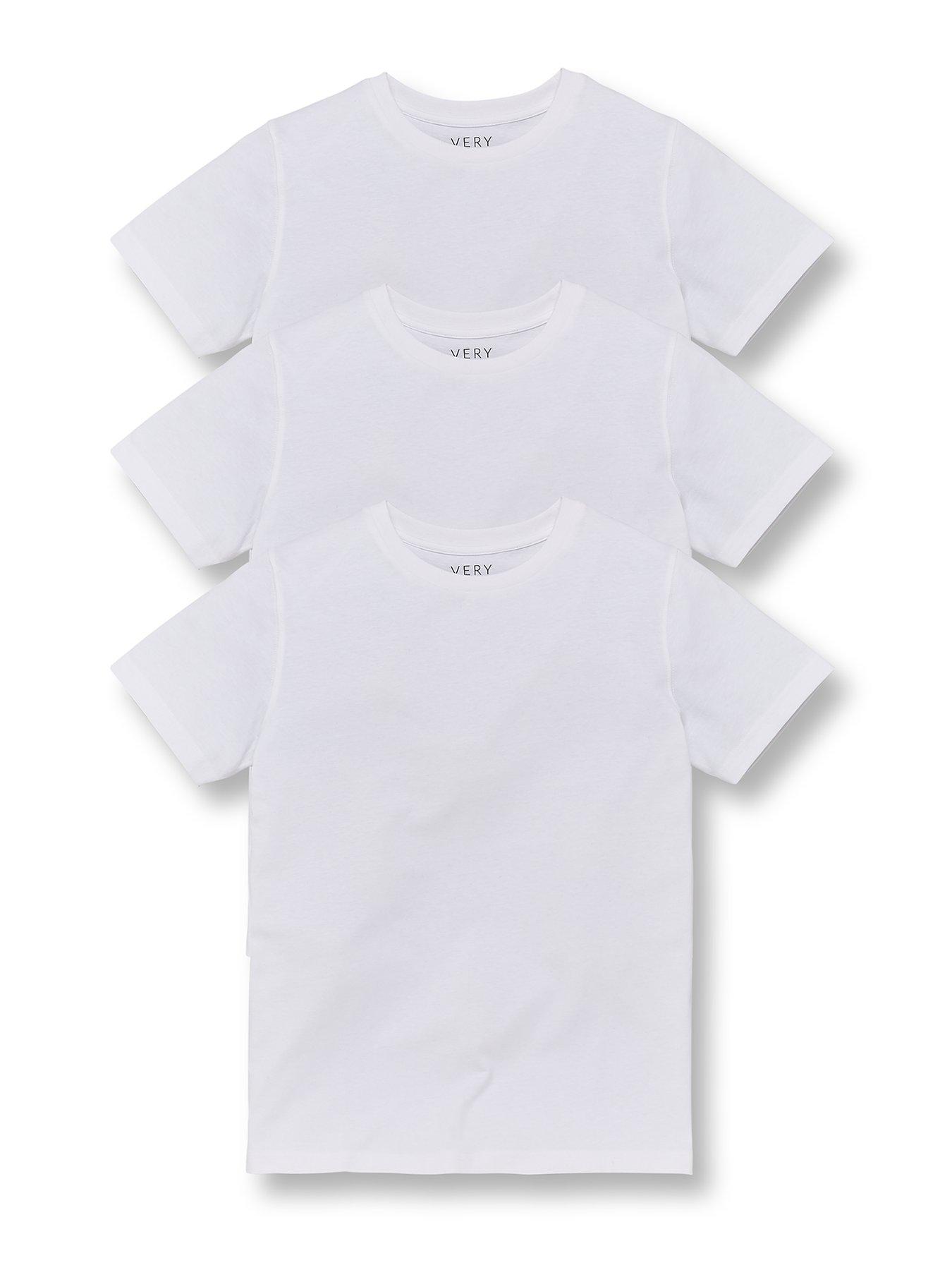 Image 2 of 6 of Everyday Unisex 3 Pack School Sports T-shirts - White