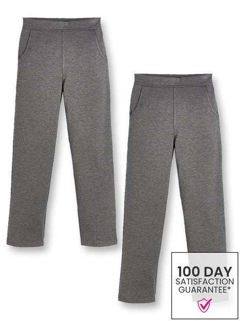everyday-girls-2-pack-jersey-school-trousers-grey