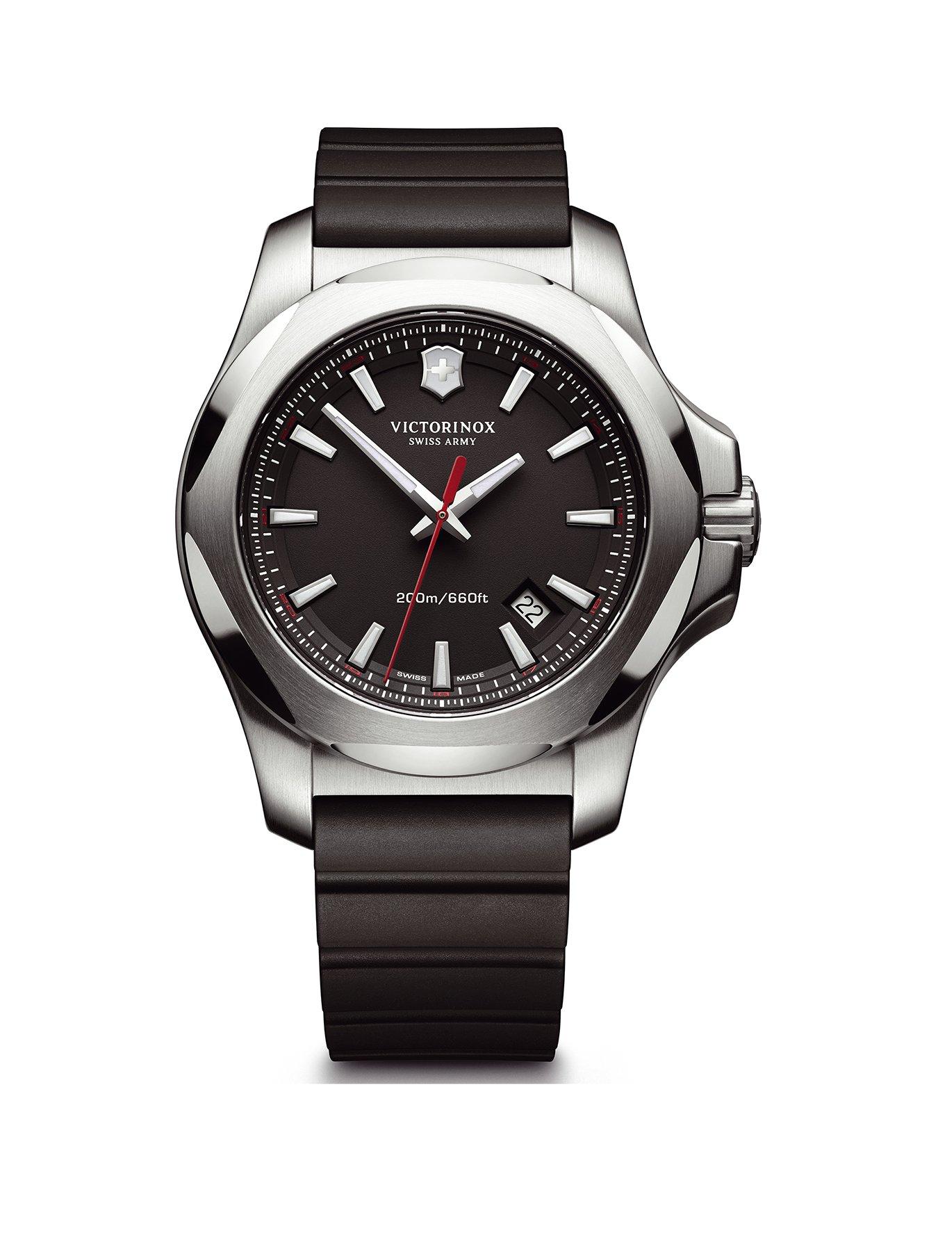 Victorinox Victorinox Swiss Made I.N.O.X 200M Black Sapphire Glass Date Dial 43Mm Polished Stainless Steel Case Removable Bumper With Black Rubber Strap Watch review