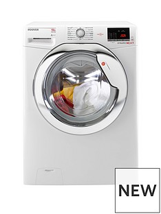 Hoover Dynamic Next DXOA610HCW 10kg Load, 1600 Spin Washing Machine with One Touch - White/Chrome