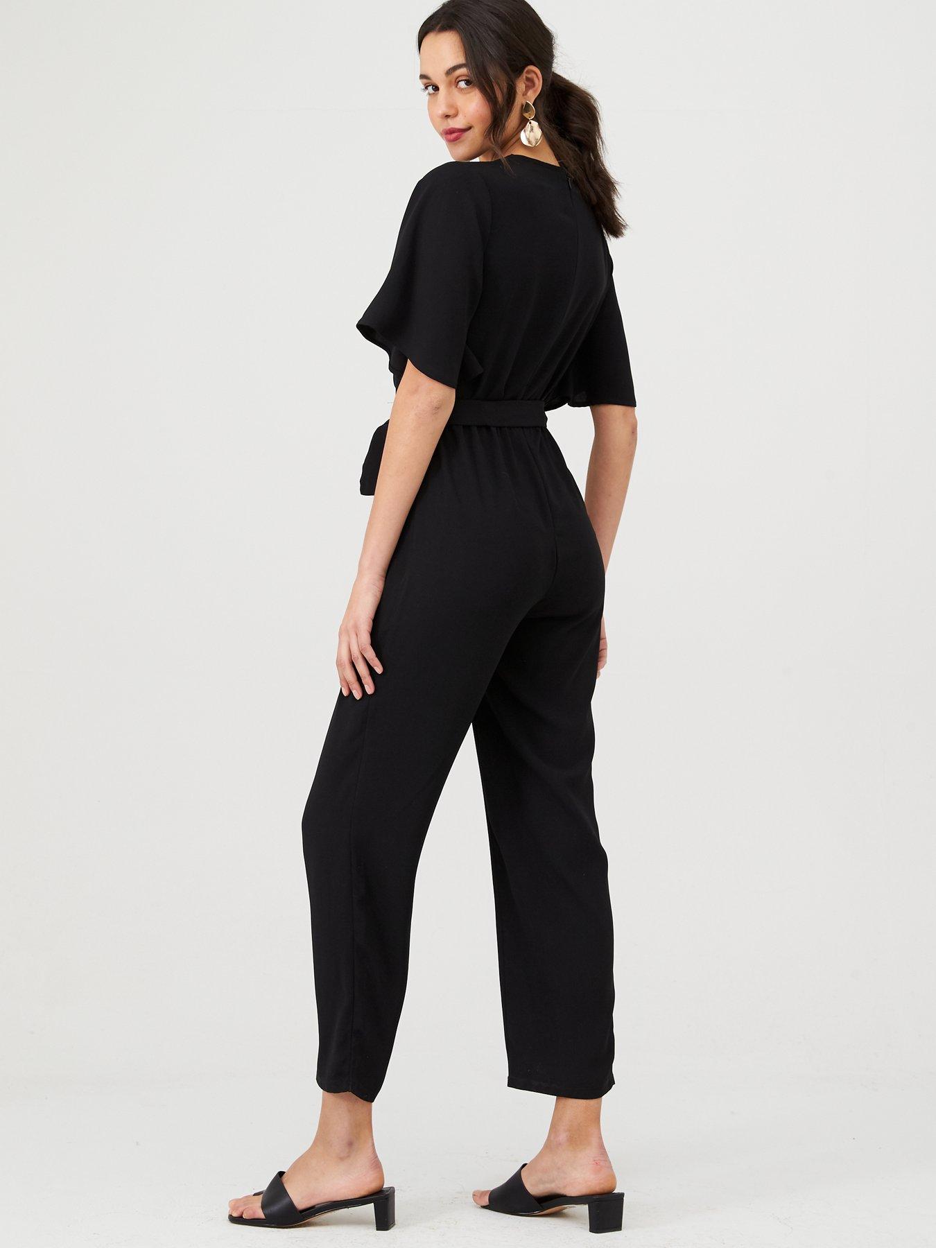 black casual jumpsuit uk