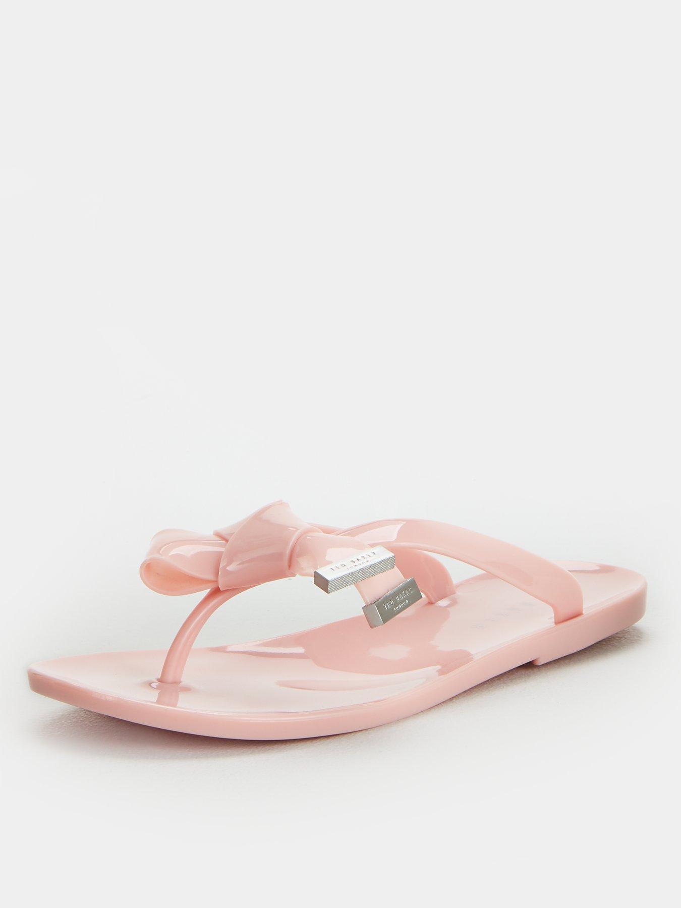 pink bow flip flops