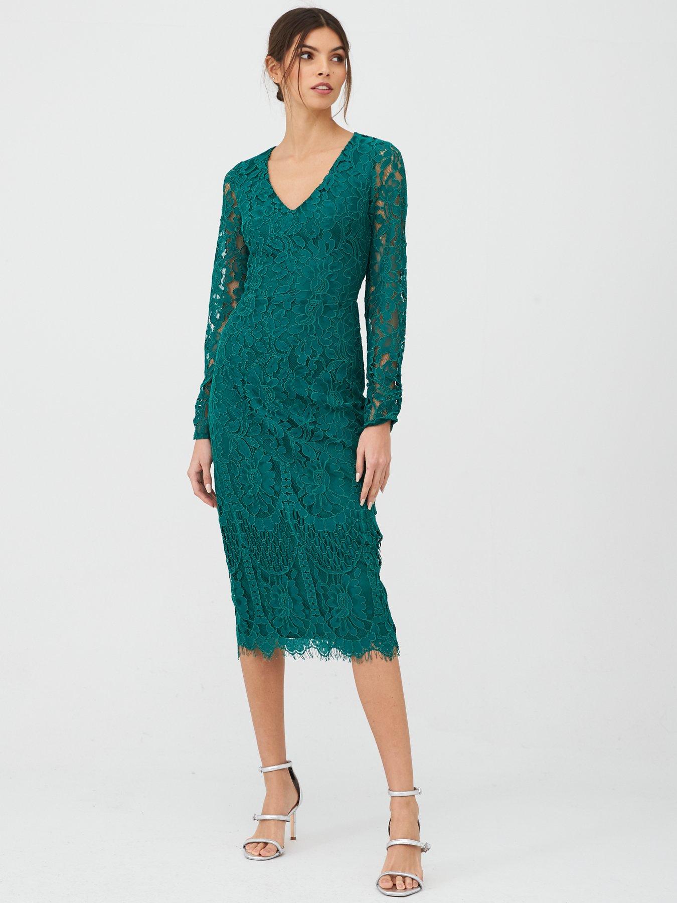 v by very green lace dress