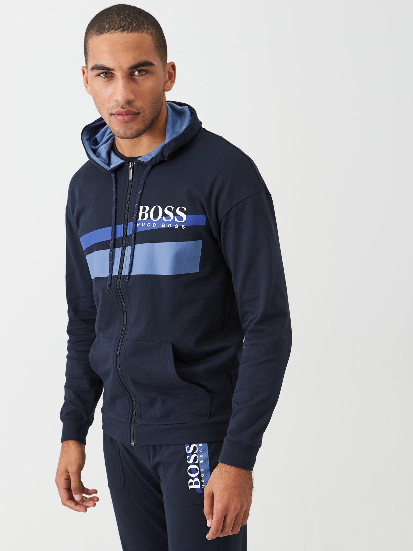 boss bodywear logo hooded sweatshirt