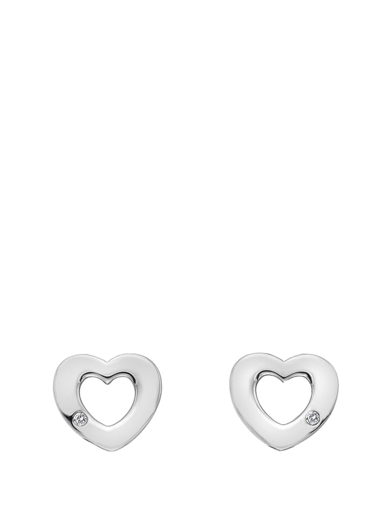 undefined Diamond Amulets Heart Earrings