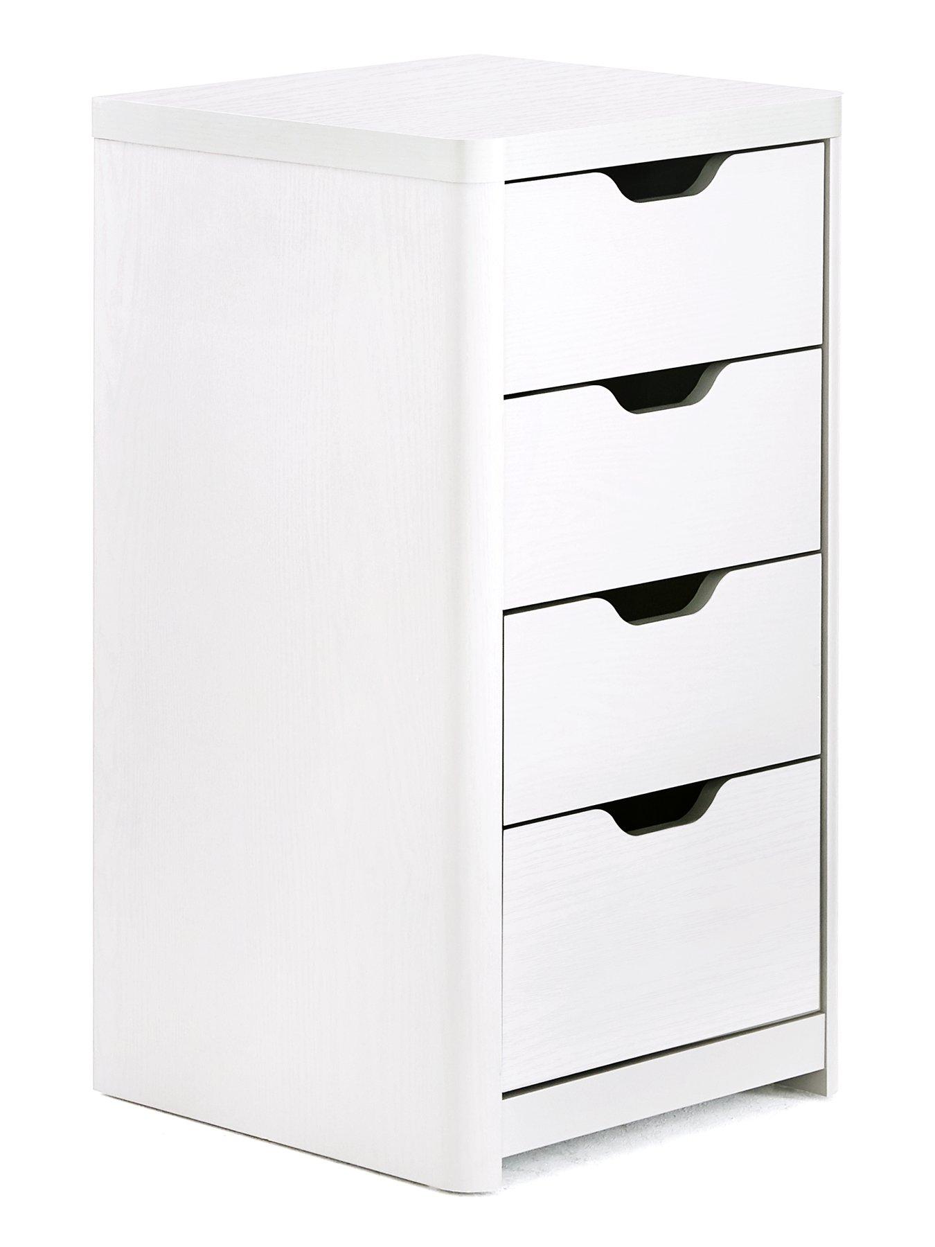 Image 3 of 6 of The Very Collection Aspen Slim 4 Drawer Chest - White Oak Effect
