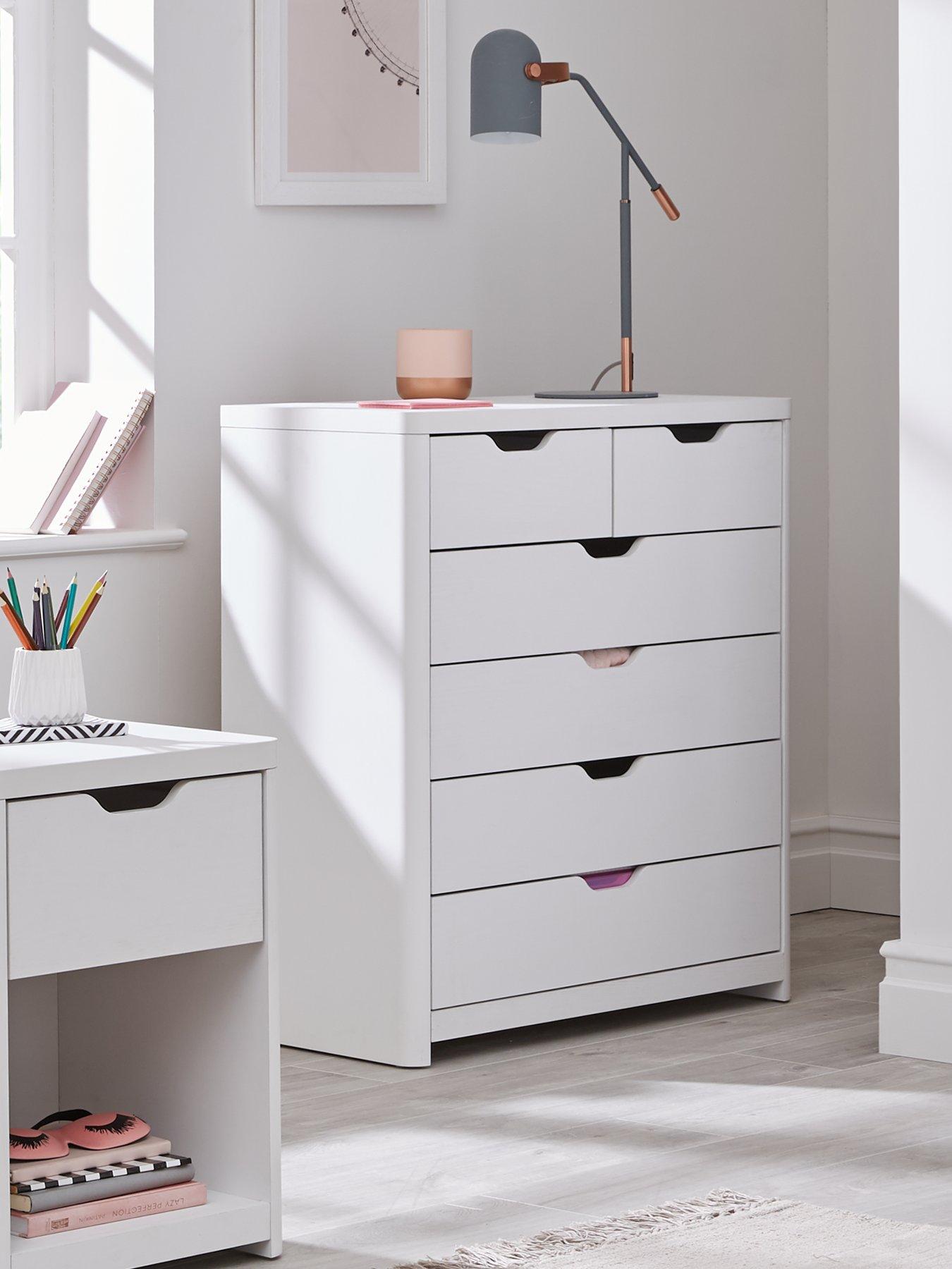 undefined Aspen 4 + 2 Drawer Chest - White Oak Effect