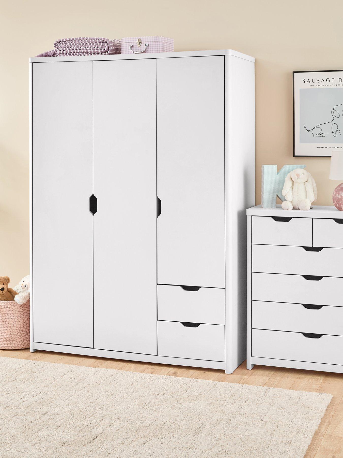 Very Home Aspen 3 Door, 2 Drawer Wardrobe - White Oak Effect