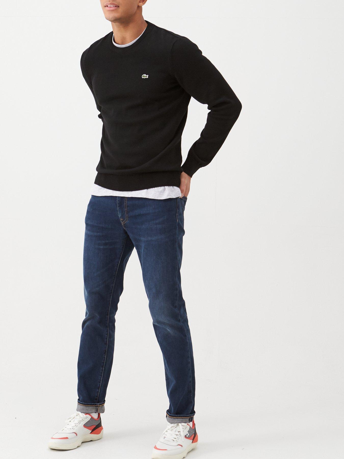 Lacoste Classic Crew Neck Knitted Jumper Black