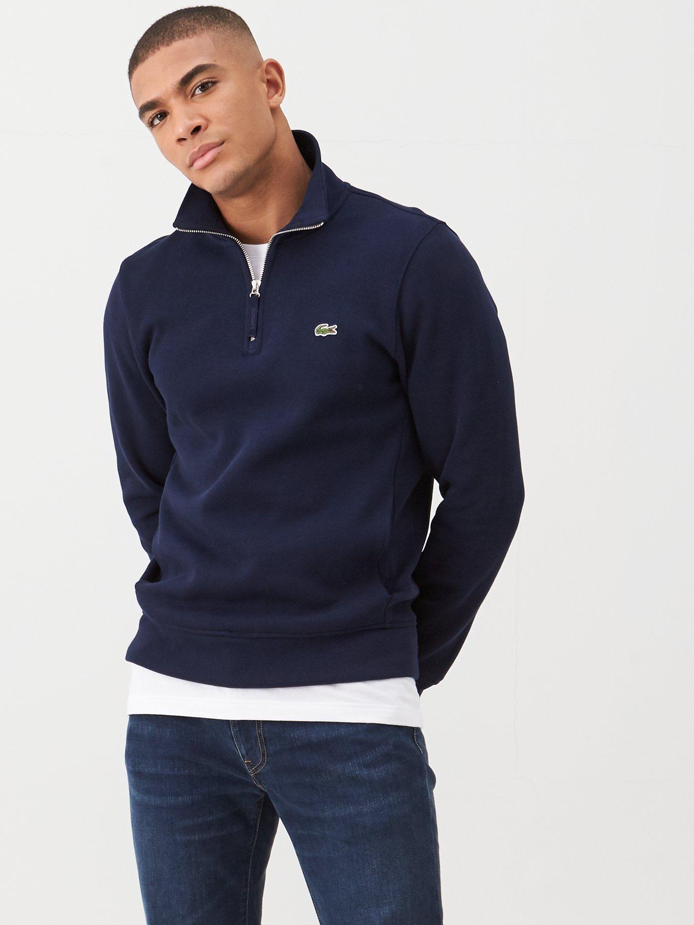 mens grey lacoste jumper