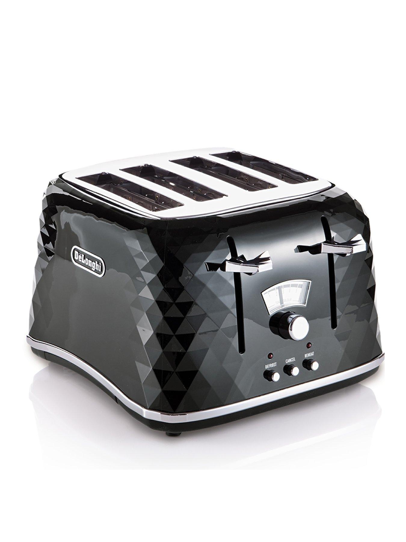 Product photograph of Delonghi Brillante 4 Slice Toaster - Ctj4003 from very.co.uk