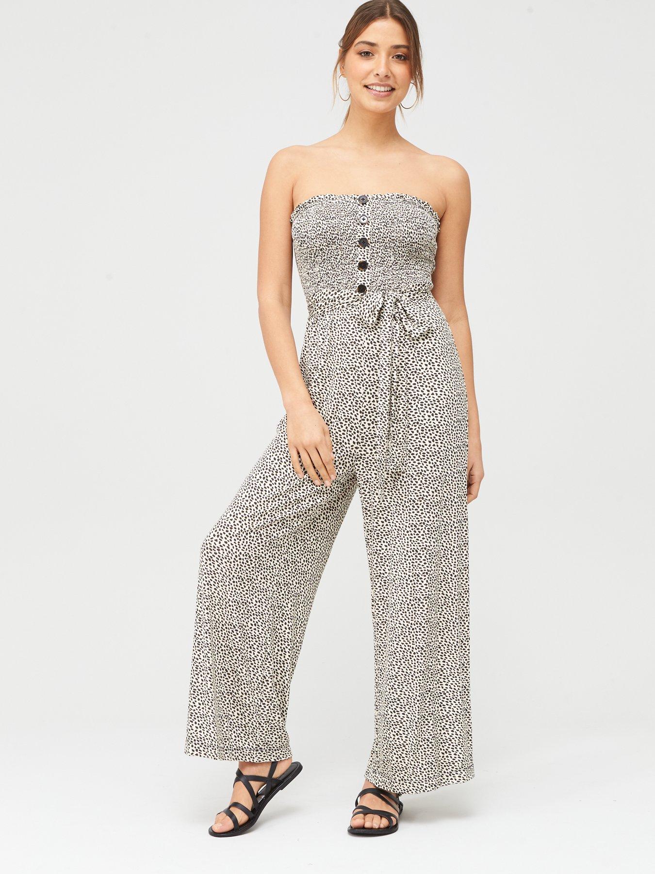 shirred top jumpsuit