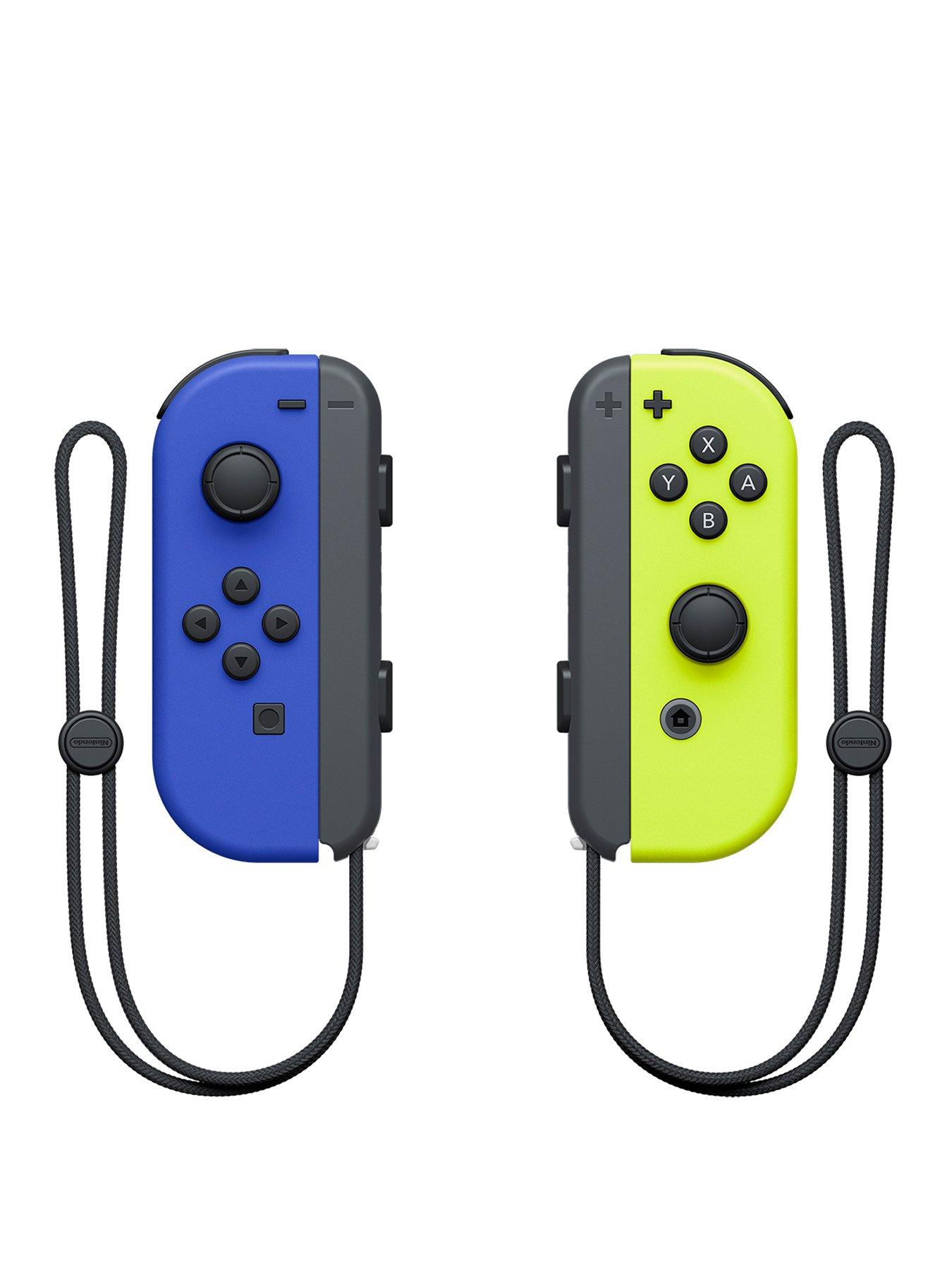 Joy-Con Controller Twin Pack, Wireless, Rechargeable - Blue / Neon Yellow