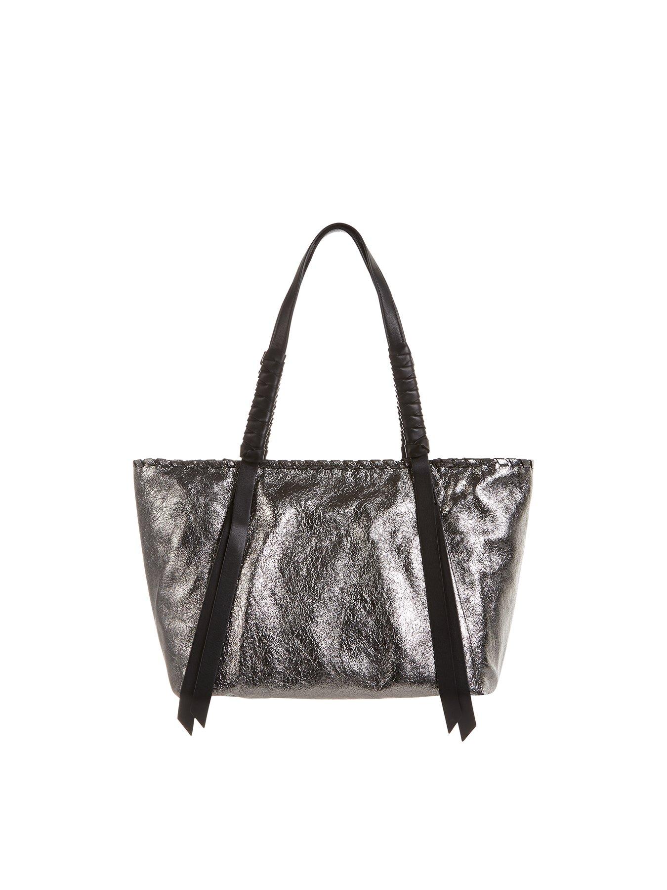 Allsaints Miki Lea Distressed Metallic Tote Bag review