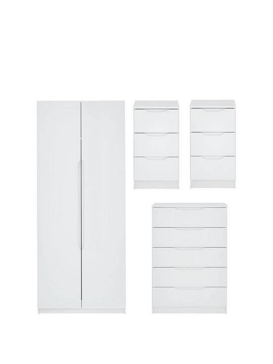 front image of one-call-monaco-ready-assembled-4-piece-gloss-package-2-door-mirrored-wardrobe-5-drawer-chest-and-2-bedside-chests