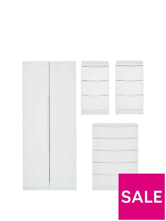 front image of monaco-ready-assembled-4-piece-gloss-package-2-door-mirrored-wardrobe-5-drawer-chest-and-2-bedside-chests