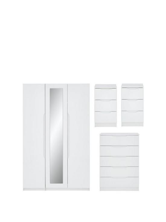 front image of one-call-monaco-part-assemblednbsp4-piece-gloss-package-3-door-mirrored-wardrobe-5-drawer-chest-and-2-bedside-chests