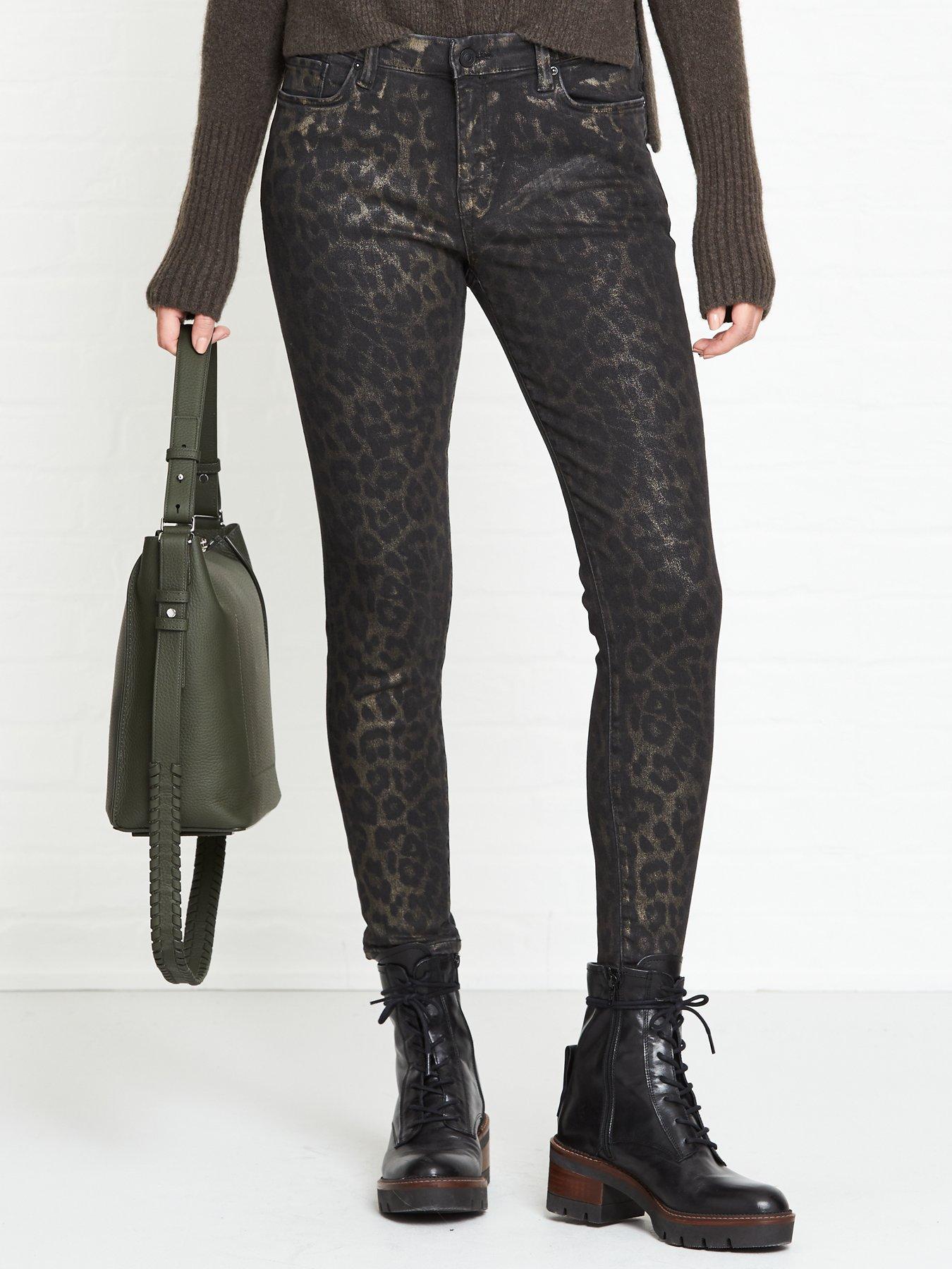 Allsaints  Grace Coated Leopard Skinny Jeans review