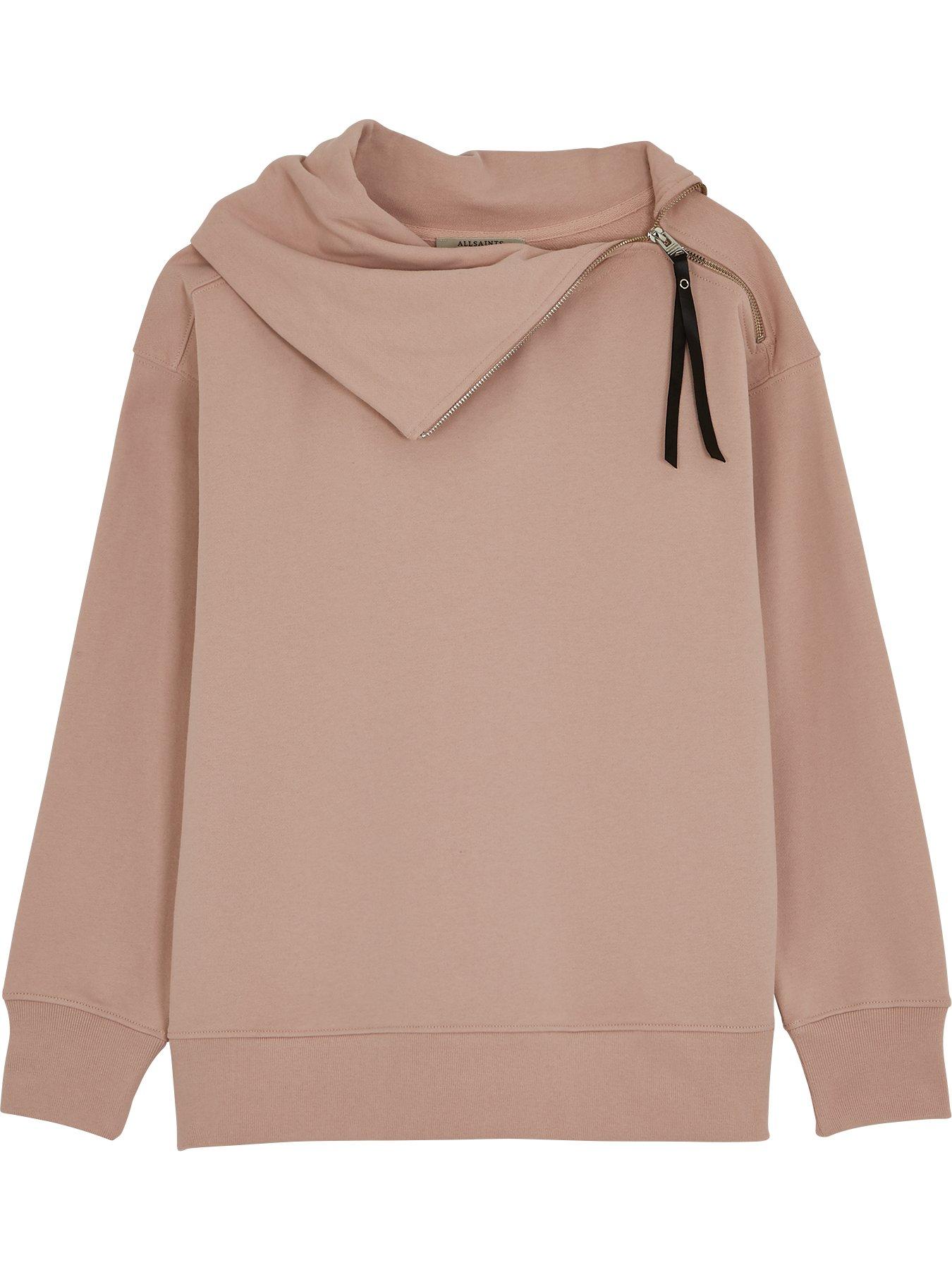 all saints pink sweatshirt