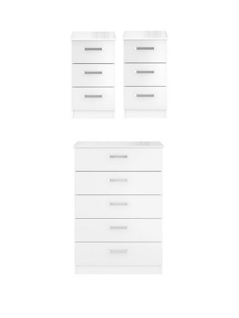 sanford-high-gloss-ready-assembled-3-piece-package-chest-of-5-drawers-and-2-bedside-chests
