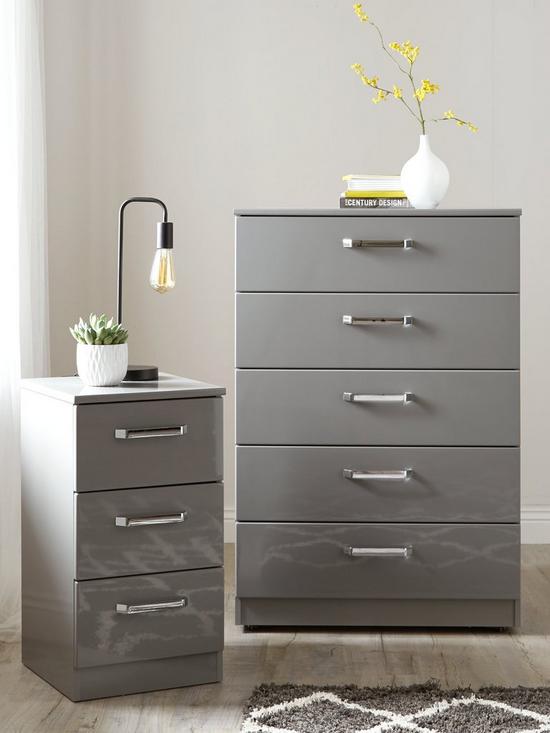 stillFront image of sanford-high-gloss-ready-assembled-3-piece-package-chest-of-5-drawers-and-2-bedside-chests