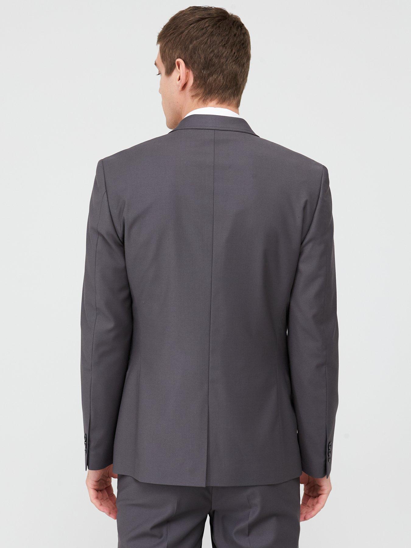 Very Man Stretch Slim Suit Jacket - Grey | very.co.uk