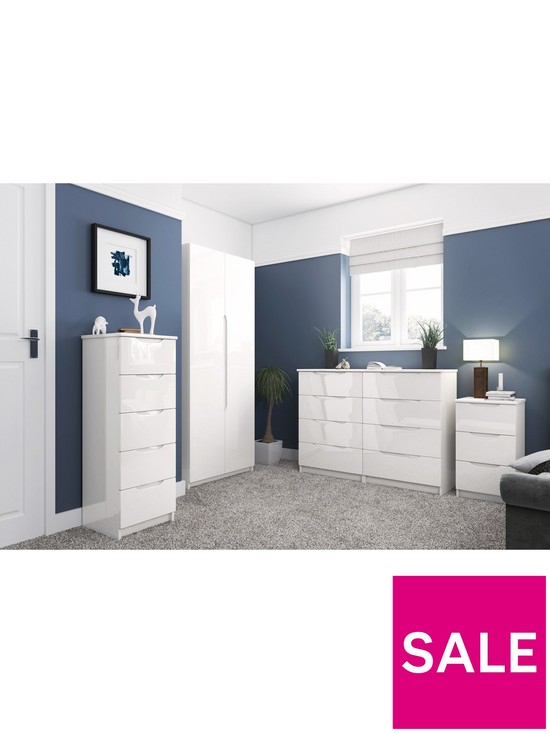 stillFront image of monaco-3-piece-gloss-package-5-drawer-chest-and-2-bedside-chests