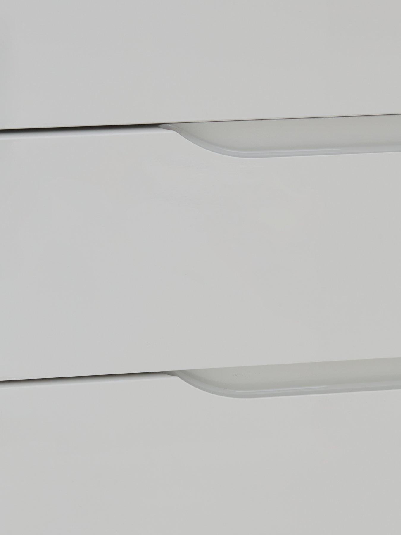 Image 4 of 6 of One Call Monaco Ready Assembled&nbsp;3 Piece Gloss Package - 5 Drawer Chest and 2 Bedside Chests&nbsp;- Express Delivery available<br />&nbsp;