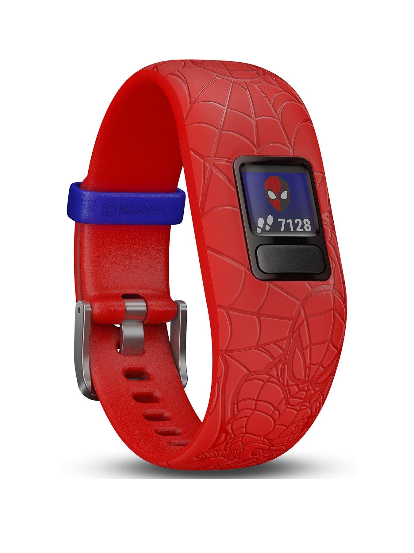 Garmin Vivofit Jr. 2 - Marvel Spider-Man Fitness Activity Tracker for - Adjustable Band - Red | very.co.uk