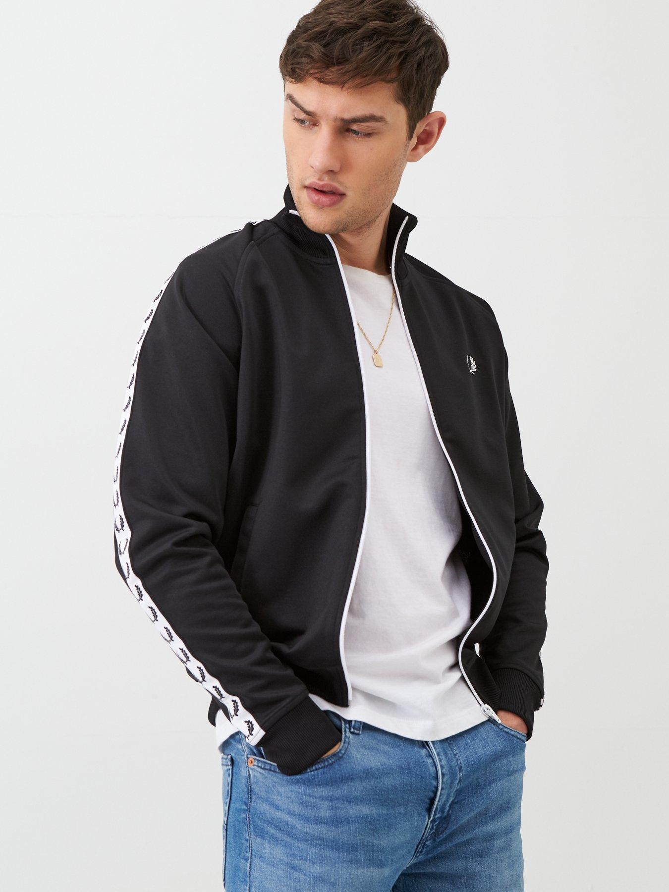 fred perry black zip hoodie