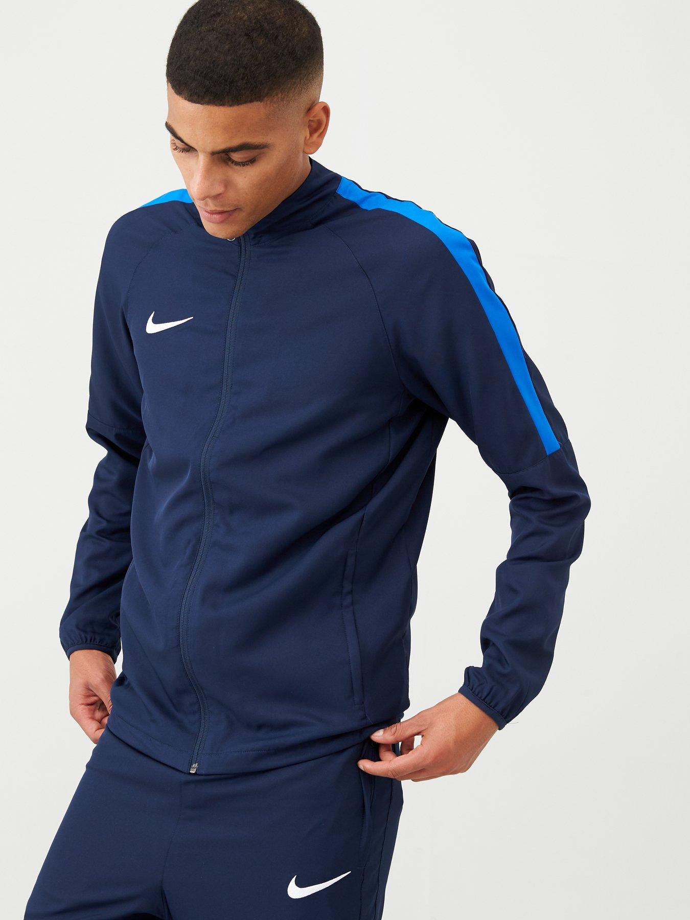 navy and white nike tracksuit