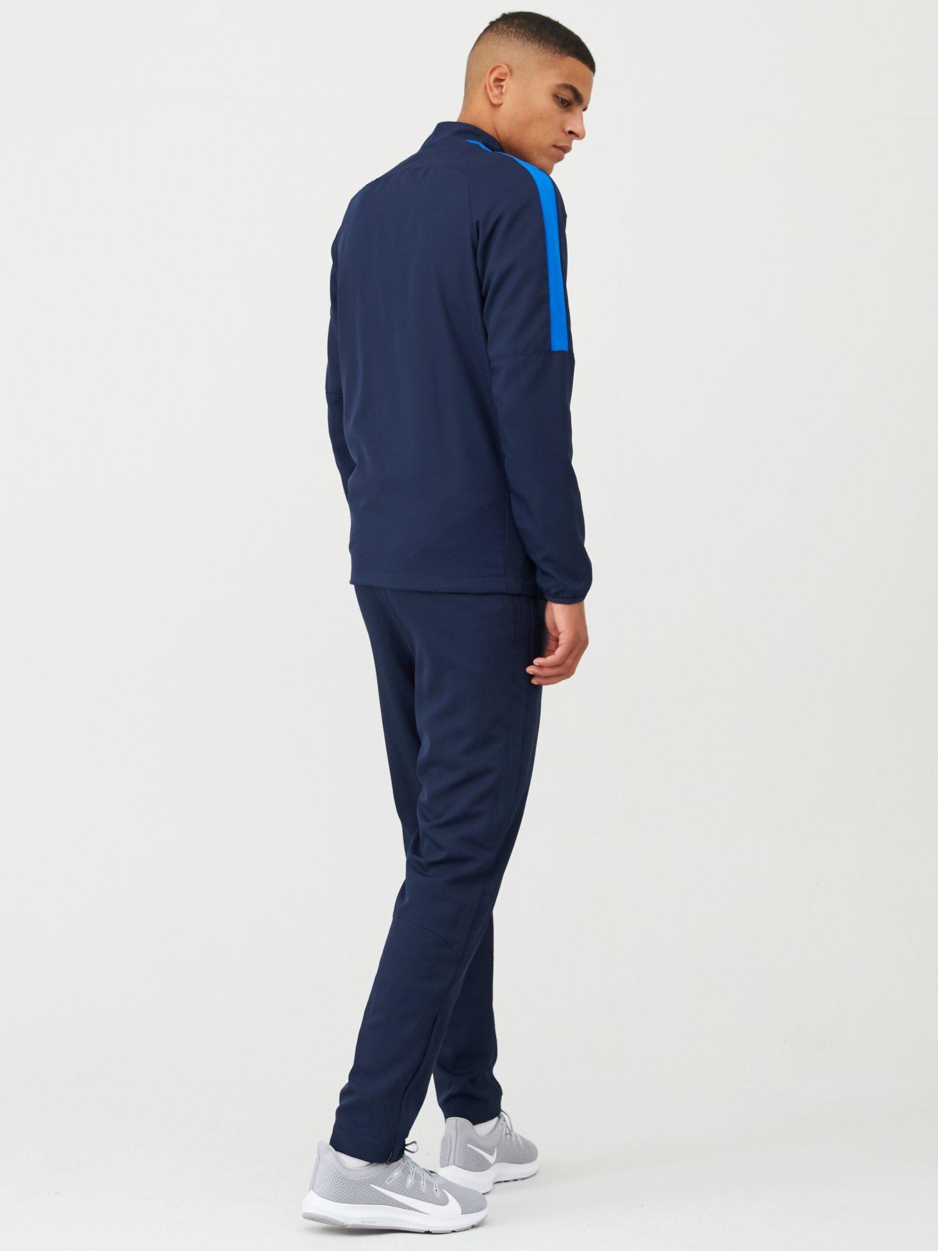 nike academy tracksuit blue