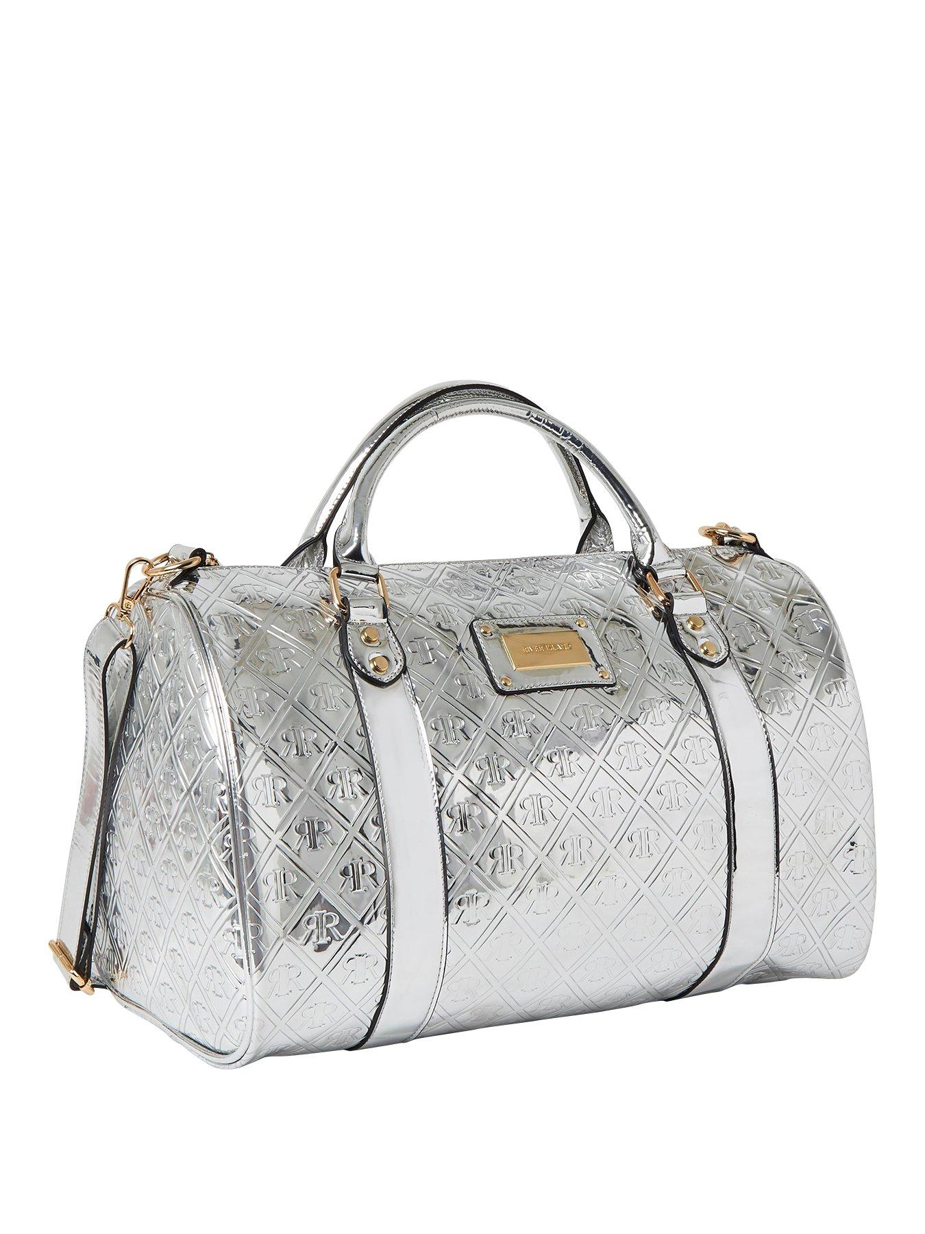 metallic duffle bag