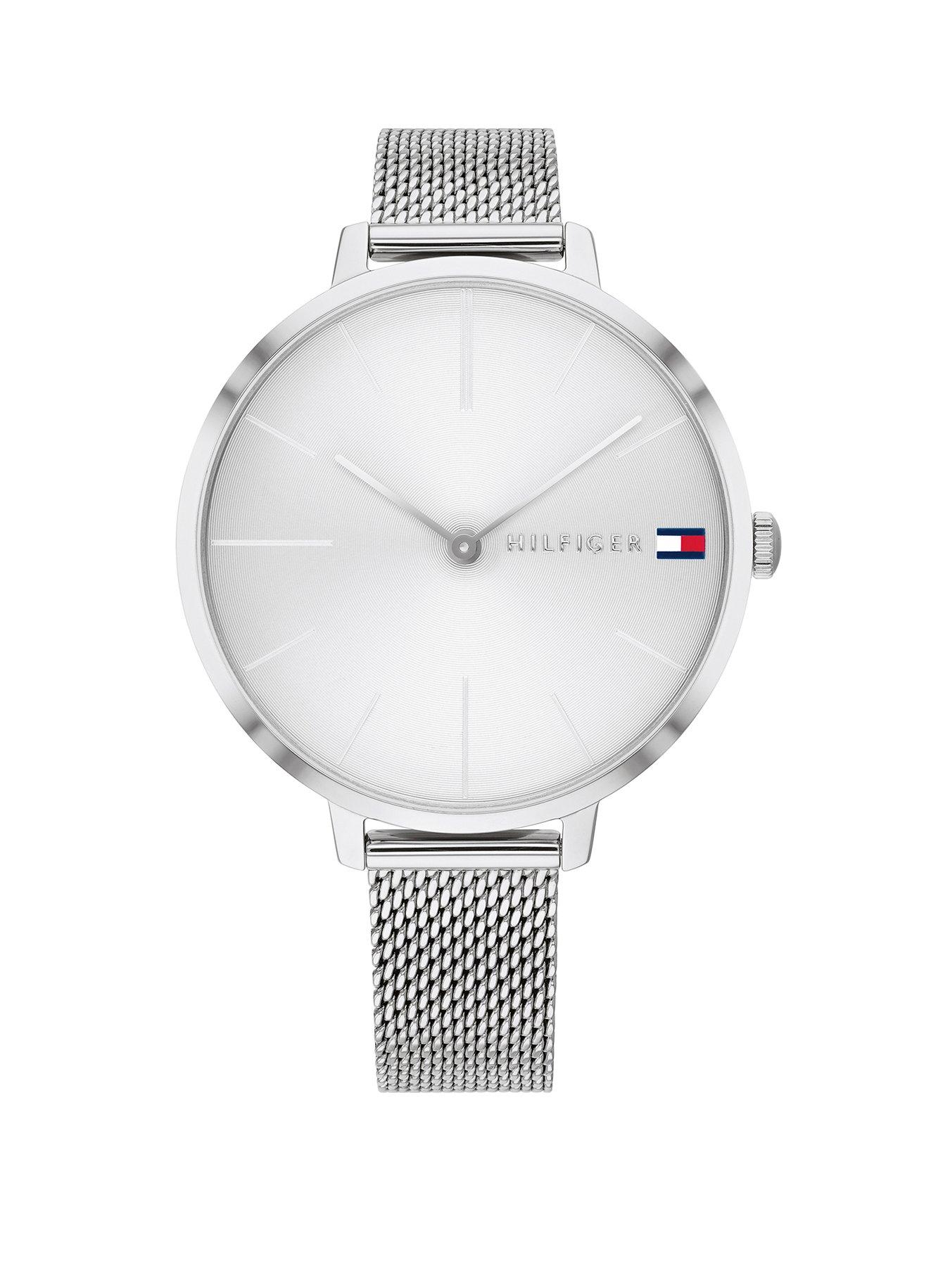 women's silver tommy hilfiger watches