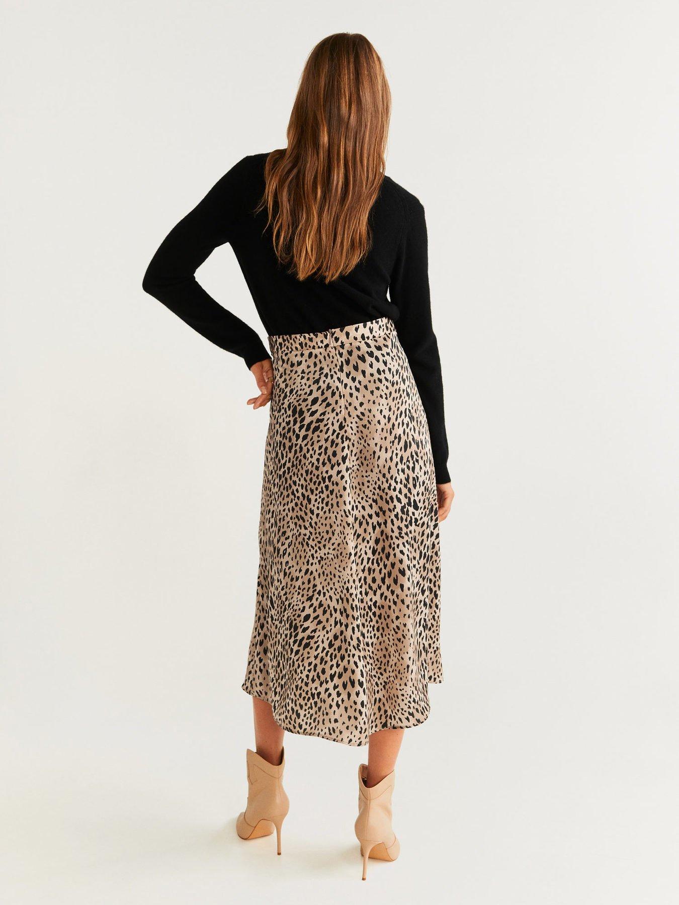 mango leopard print skirt