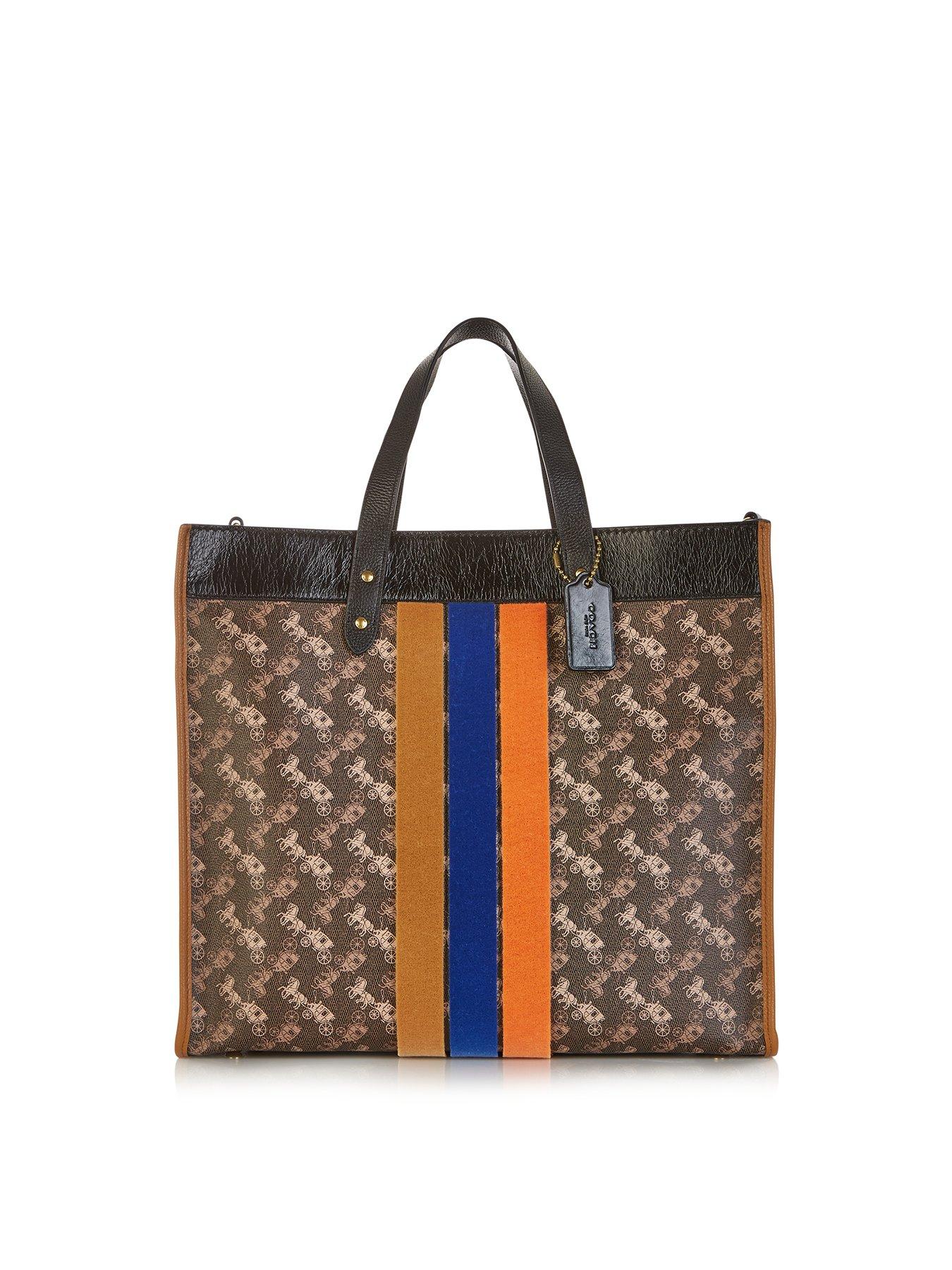 coach field tote varsity stripe