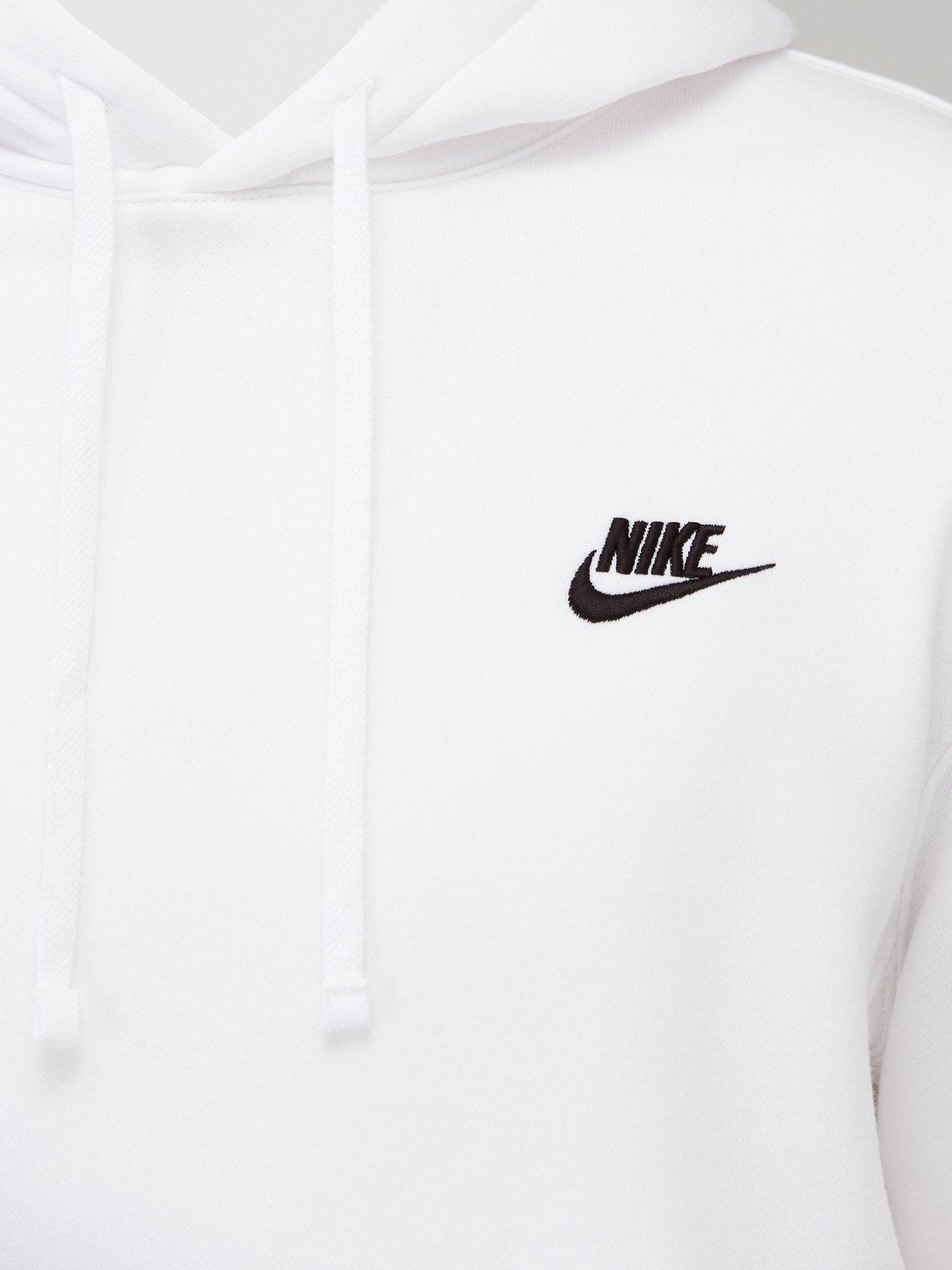 Sportswear Club Fleece Overhead Hoodie - White/Black